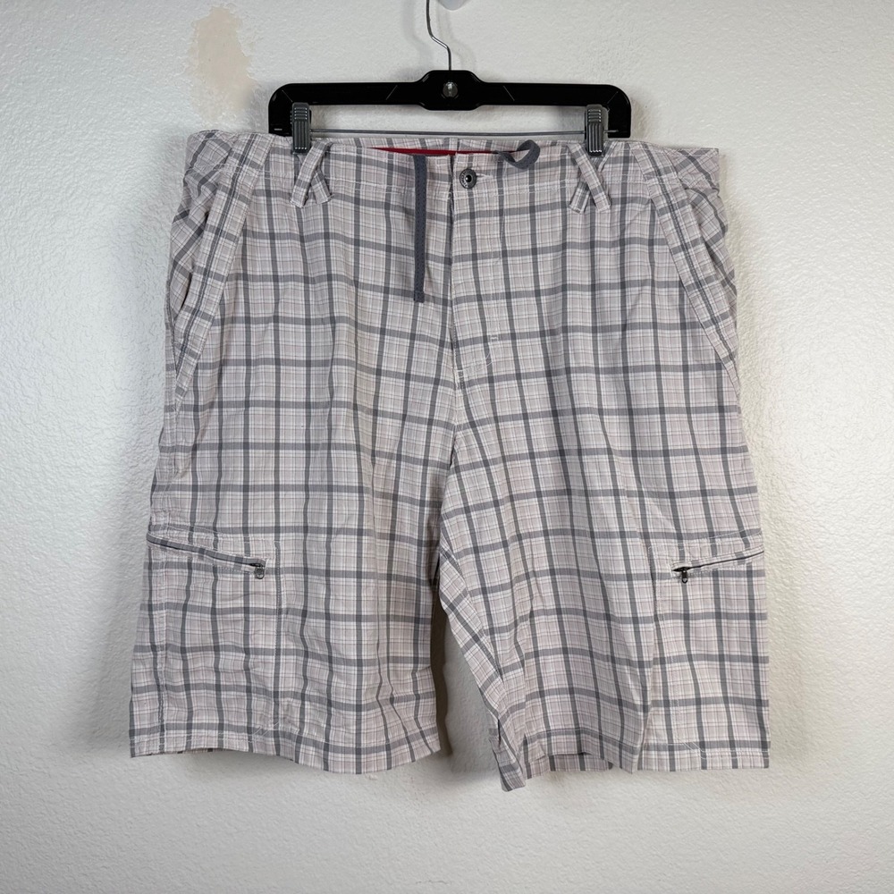 Air Jordan Shorts Mens 40R Gray White Plaid Casual Outdoors Basketball Jumpman
